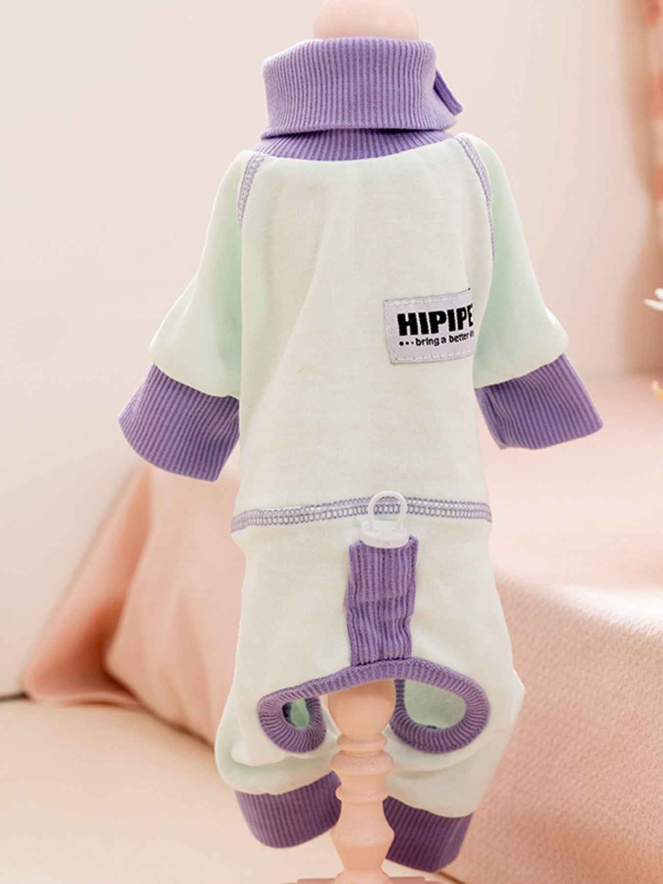 Pet Pajamas Contrast Color - Soft Pocketed Onesie for Cats and Dogs