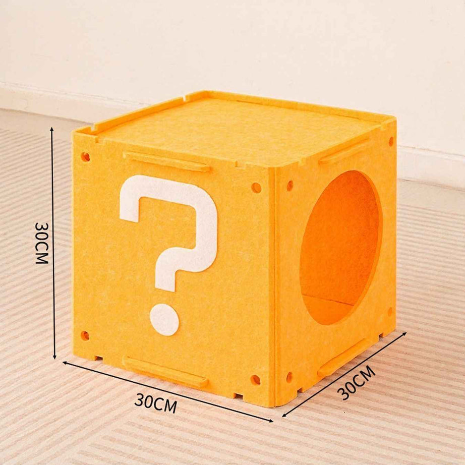 Cat House Cube Tunnel System - Felt Interactive Hideaway