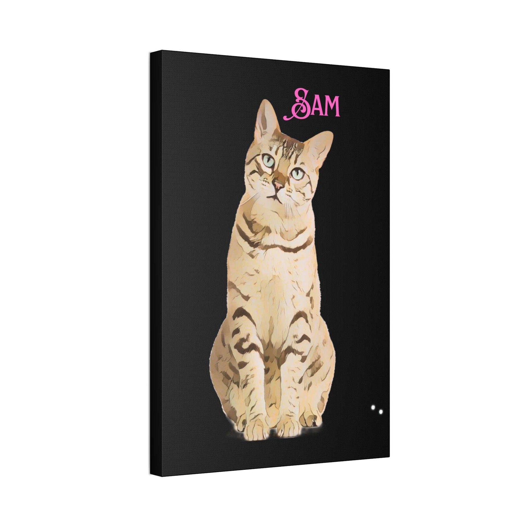 PAW-sonalized Black Canvas Print | Upload Photo~Choose size