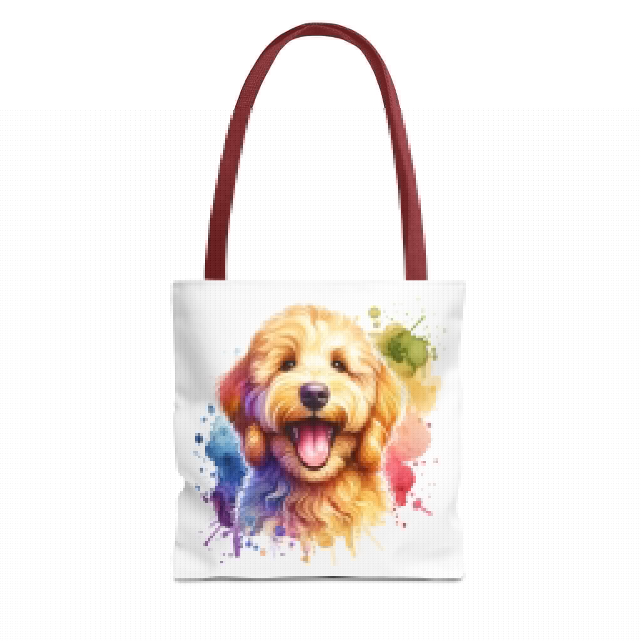 Colorful Goldendoodle Dog Lover Tote Bag - Fun Pet Art for All Occasions