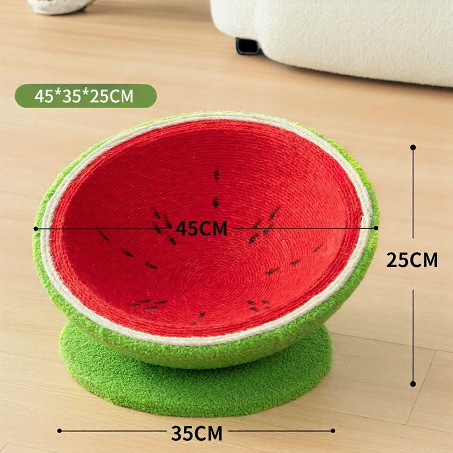 Cat Scratching Post Nest - Purr-fect Watermelon Shaped