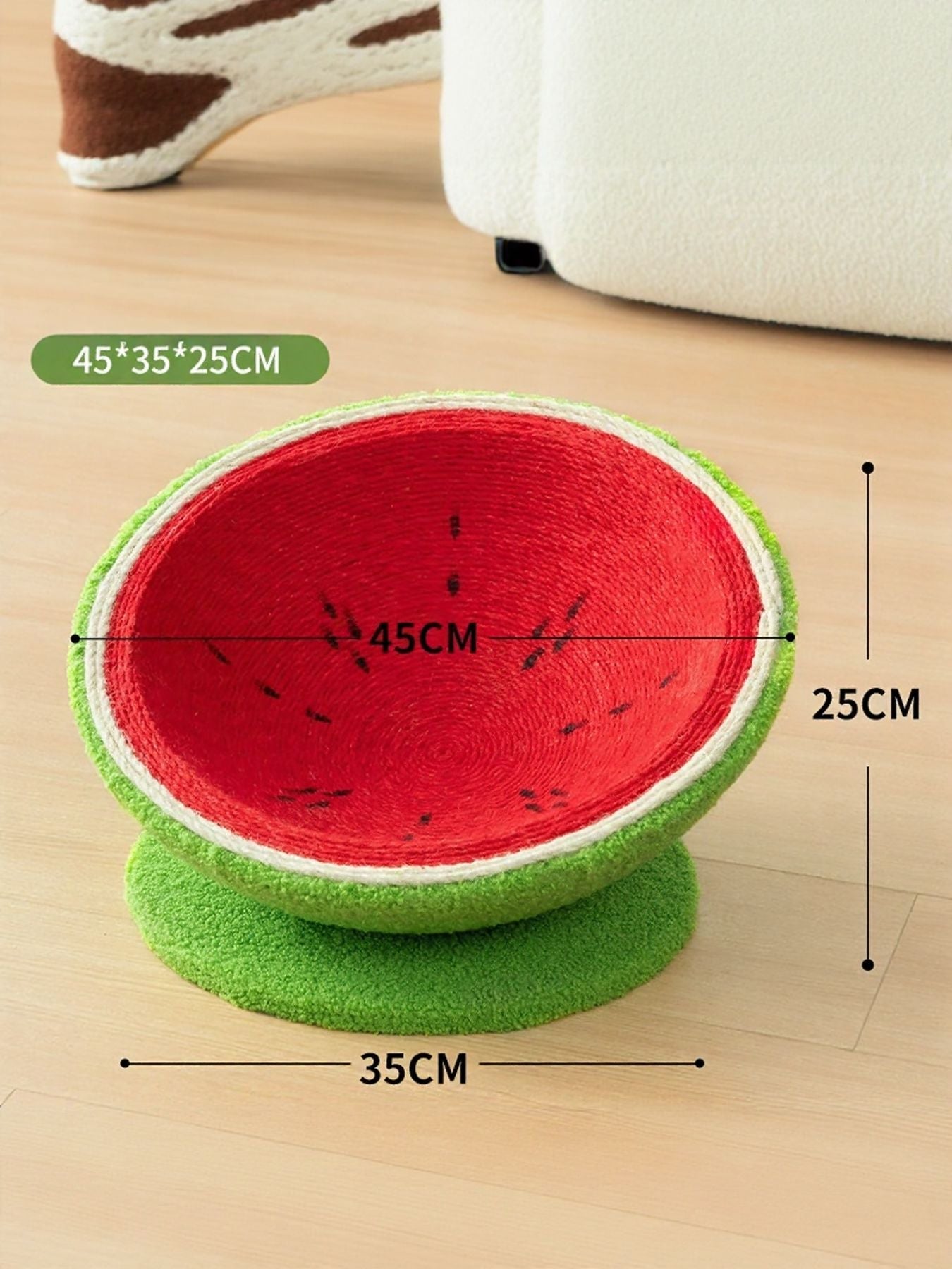 Cat Scratching Post Nest - Purr-fect Watermelon Shaped