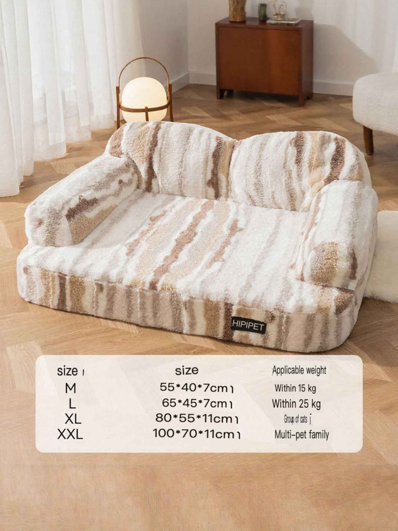 Pet Plush Bolster Bed Semi-Enclosed - Cozy Nest for Cats and Dogs