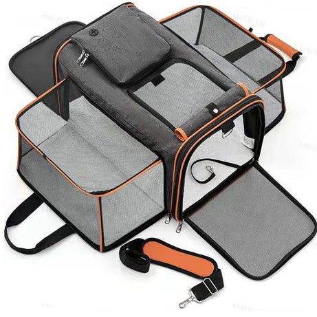 Foldable Pet Carrier Bag - Car Seat Travel Bag for Cats and Small Dogs