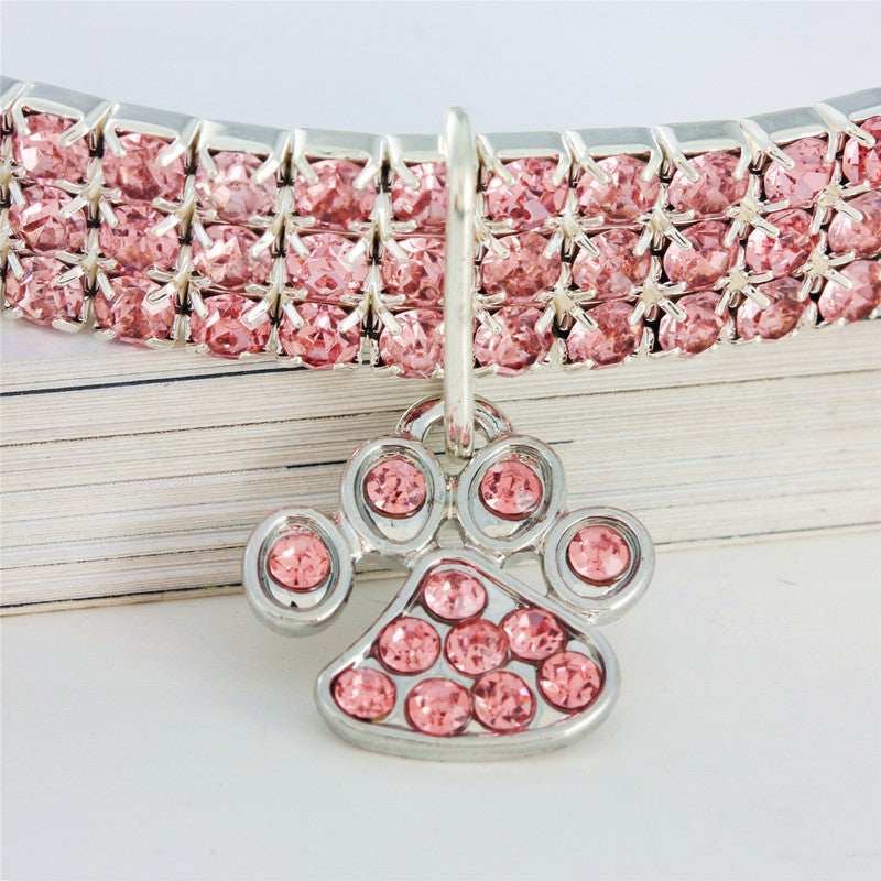 Diamond Mixed Color Dogs And Cats Necklace Ornament Pet Collar