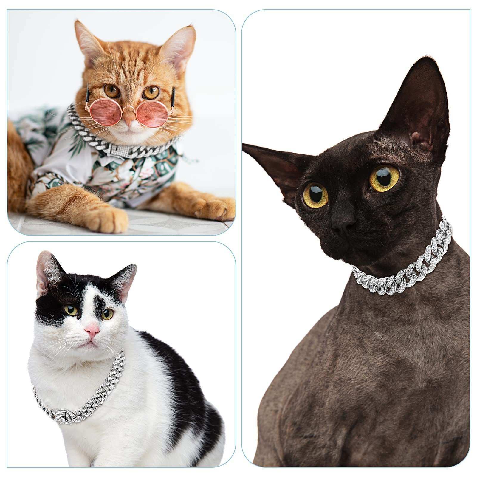 Diamond Bling Dog Cat Collar - Cuban Style Necklace