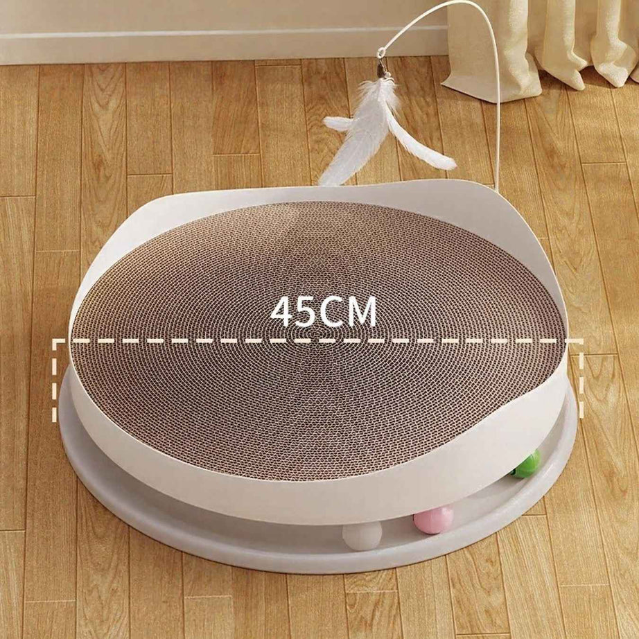 Round Interactive Scratching Board - Built for Playful Cats