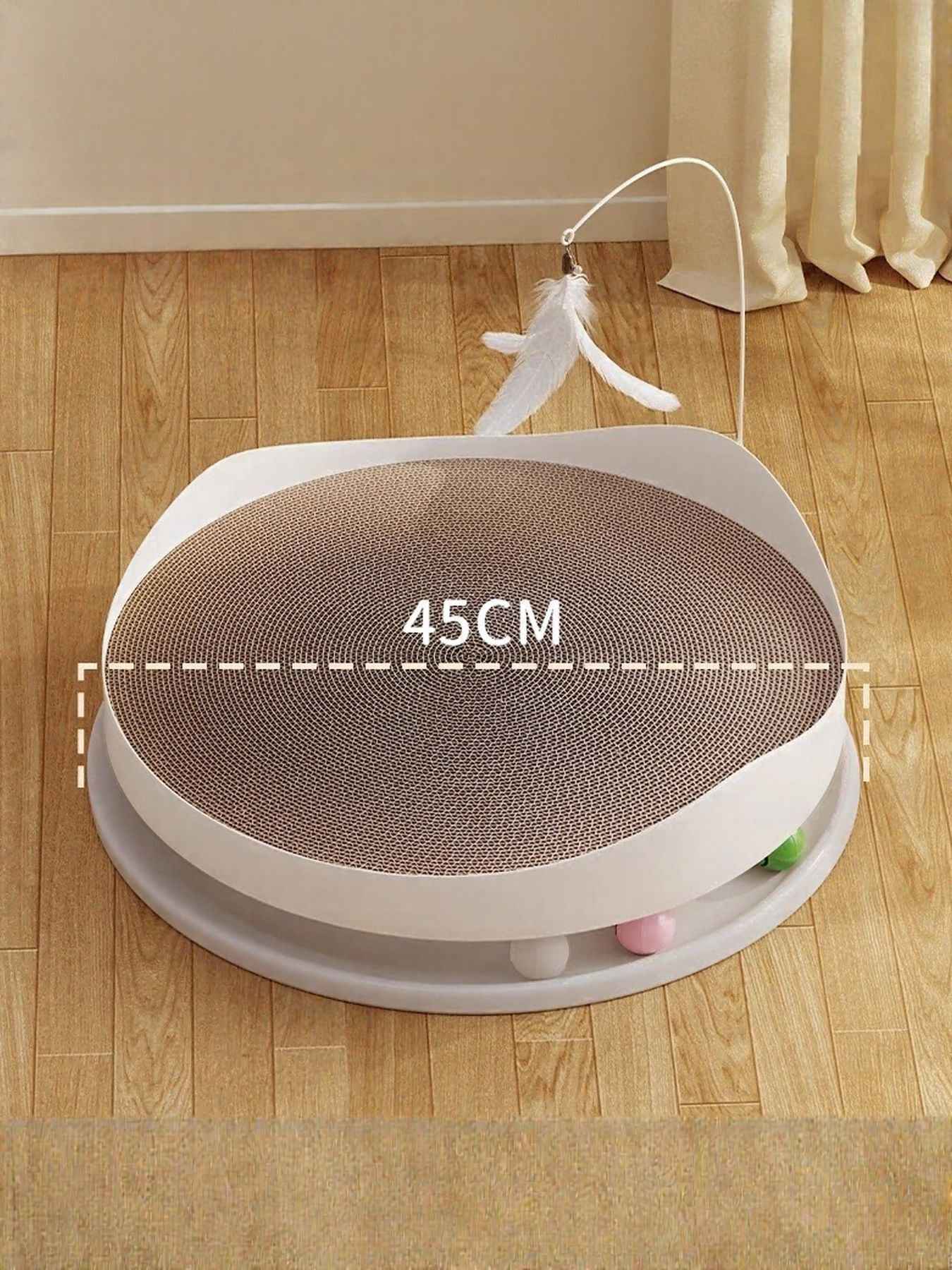 Round Interactive Scratching Board - Built for Playful Cats