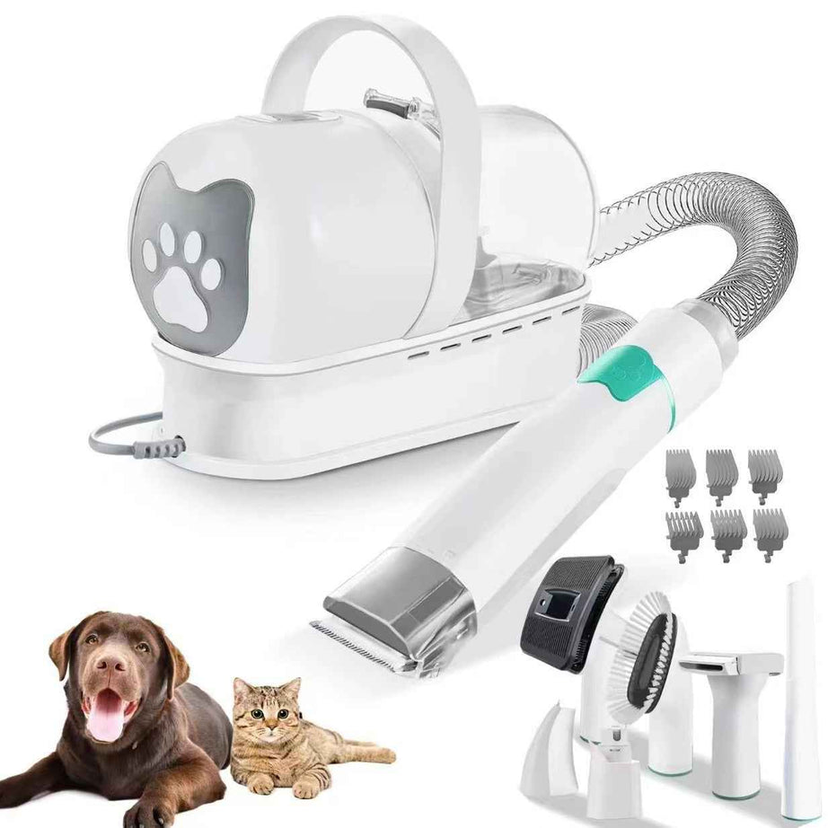 Complete Pet Grooming Kit for Heavy Shedding Dogs - Vacuum