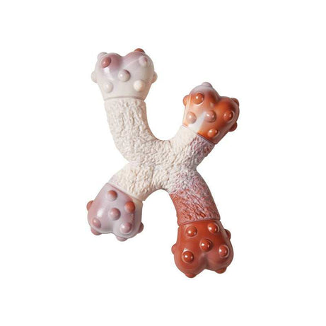 Polka Dot Bone Dog Toy Set - 3-Piece Bite-Resistant Chew Toys Medium Large Dogs