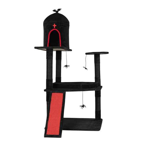 Gothic Cat Tree Coffin Bed - 53in Tower Condo Large Cats
