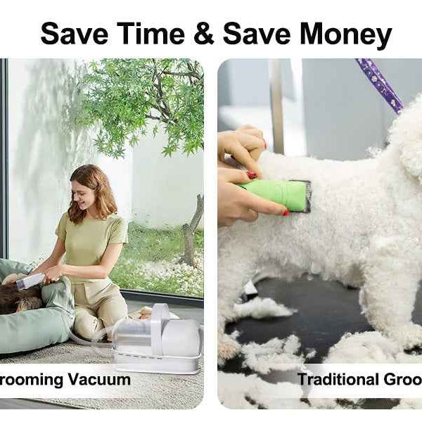Complete Pet Grooming Kit for Heavy Shedding Dogs - Vacuum