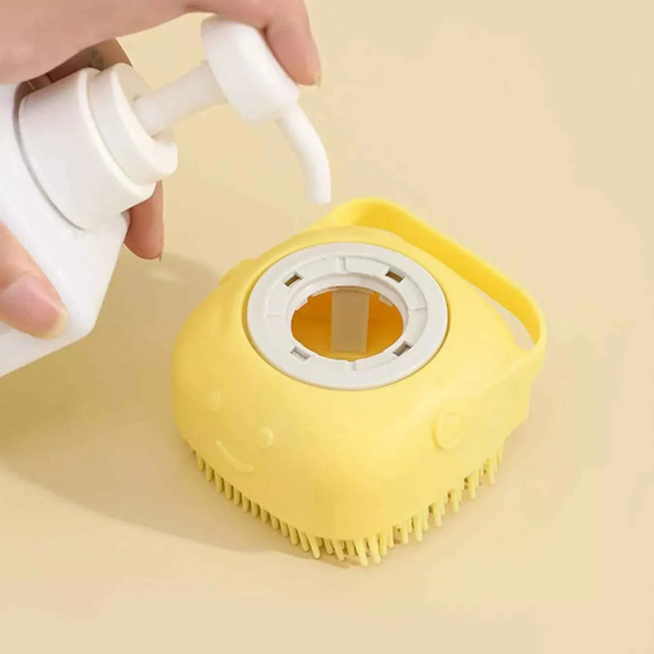 Pet Bath Brush - Cute Cartoon Silicone