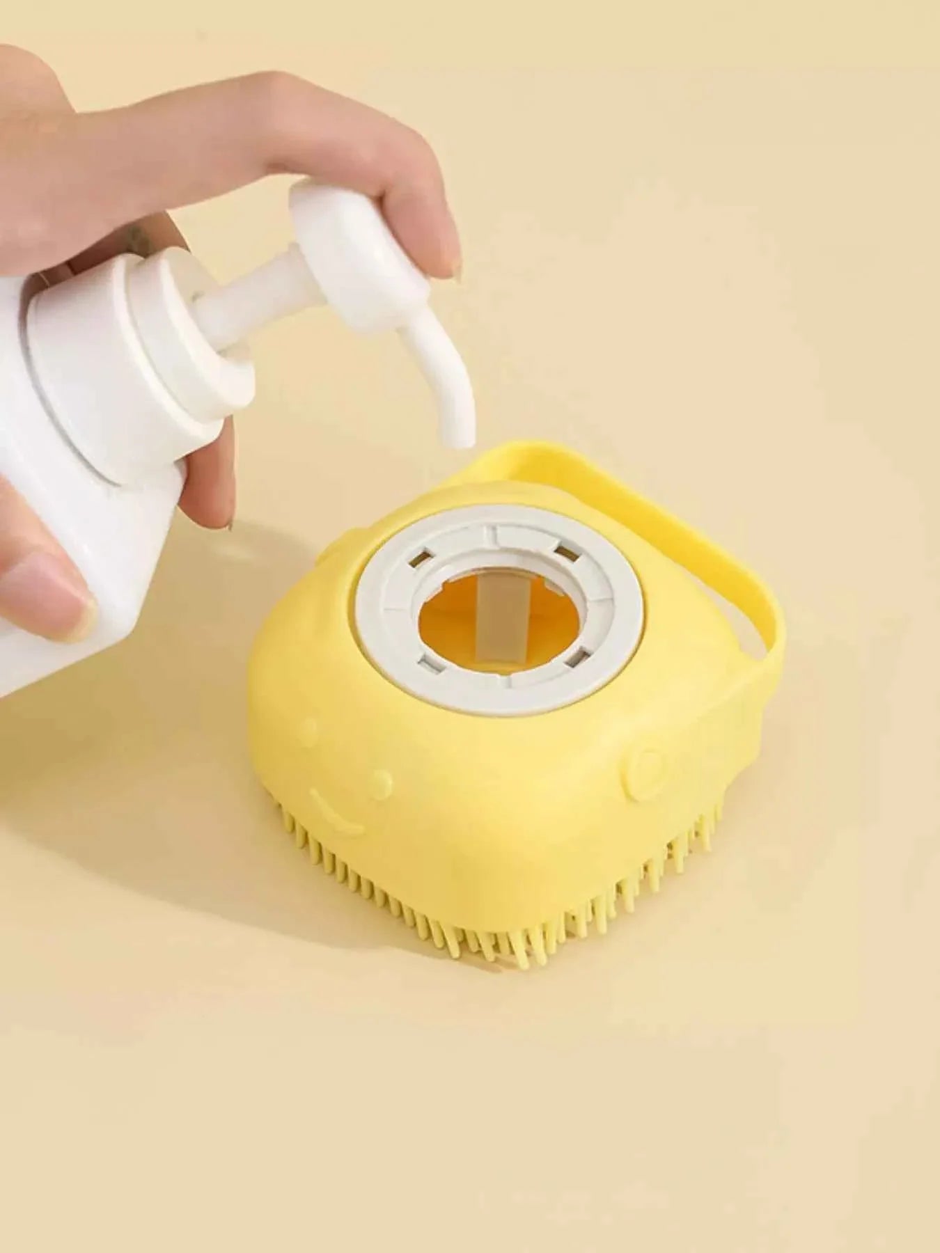 Pet Bath Brush - Cute Cartoon Silicone