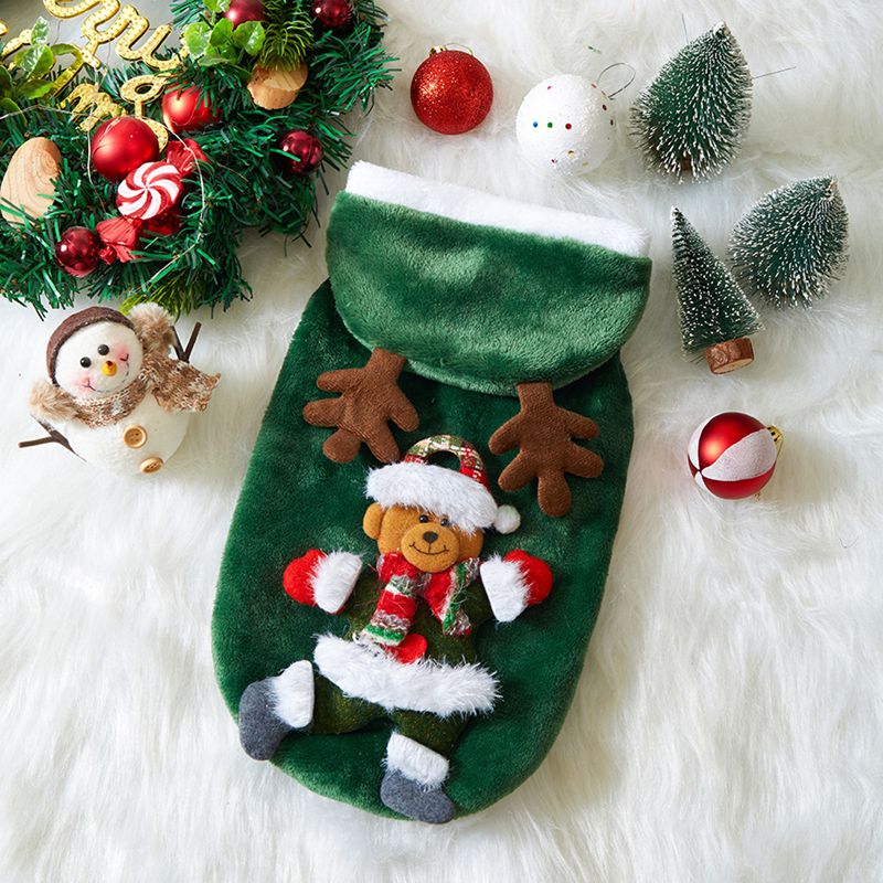 Christmas Dog Hoodie - Festive Flannel Pet Costume