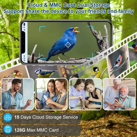 BirdWatch AI Feeder - Smart Camera with Solar Power & ID
