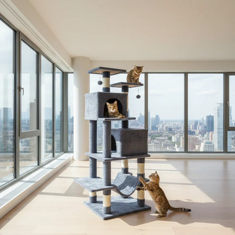 Multi-Level Cat Tree - Multi-Cat Households with Sisal Scratching Posts