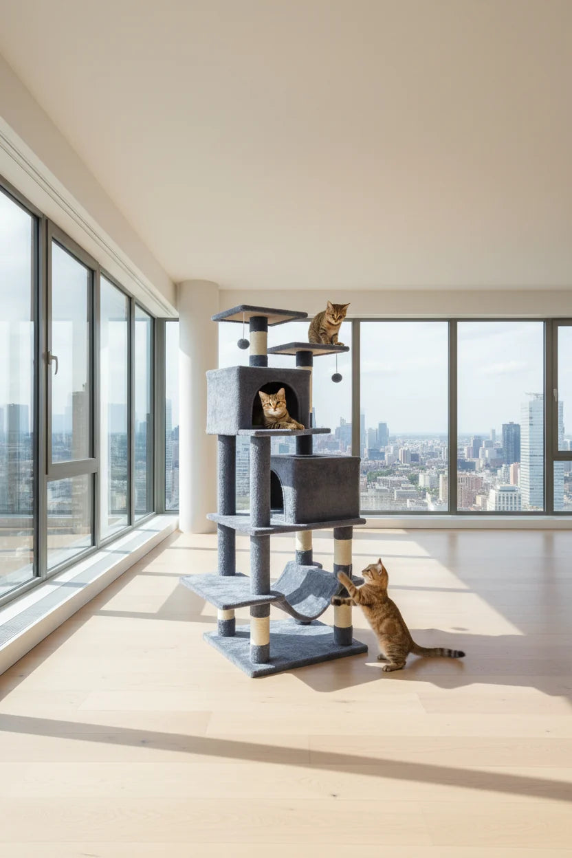 Multi-Level Cat Tree - Multi-Cat Households with Sisal Scratching Posts