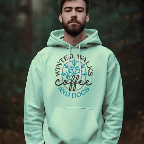Winter Walk Coffee Hoodie Sweatshirt - Cozy Coffee Lover
