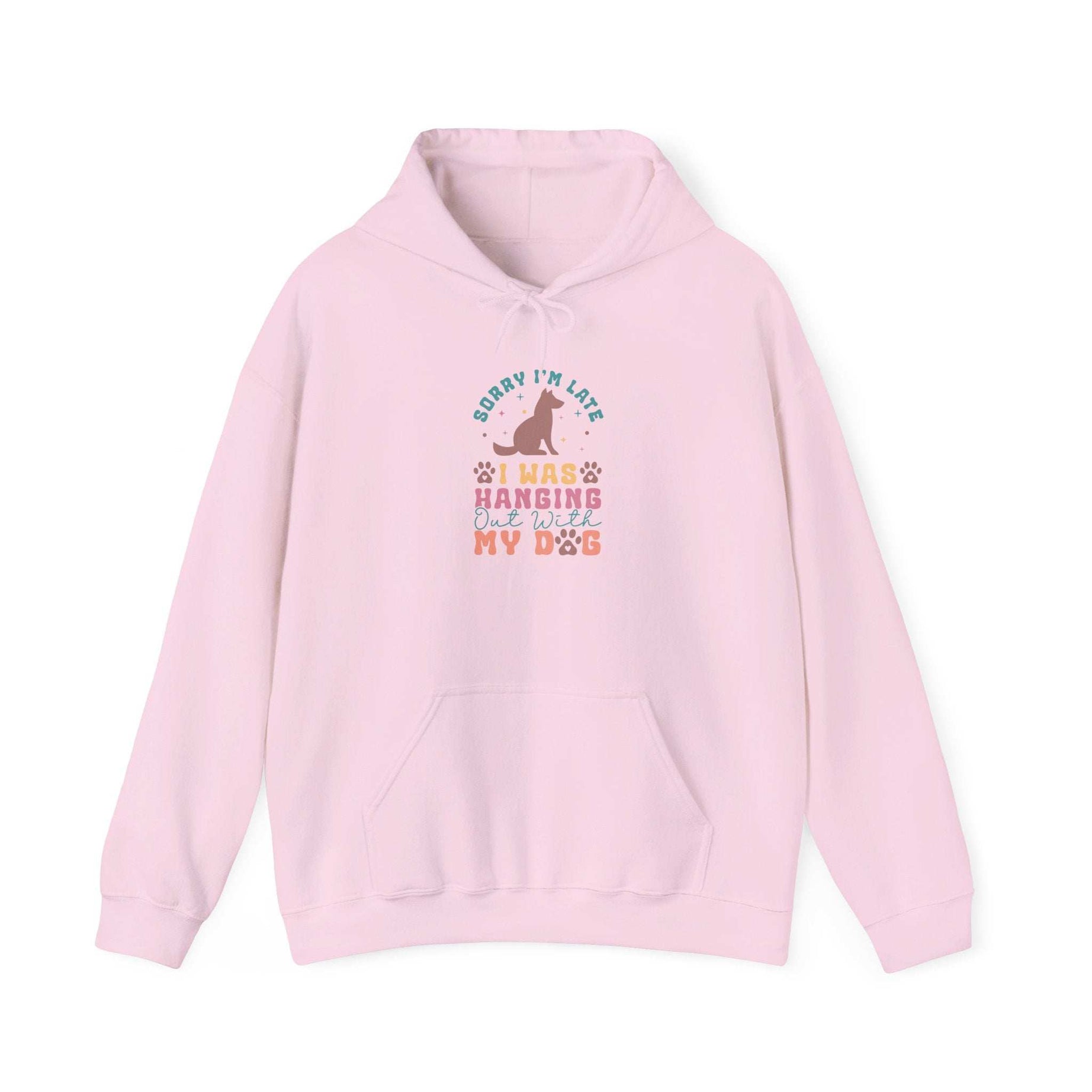Funny Dog Lover Sweatshirt - "Sorry I'm Late, I Was Hanging Out With My Dog" - Unisex Heavy Blend™ Hoodie