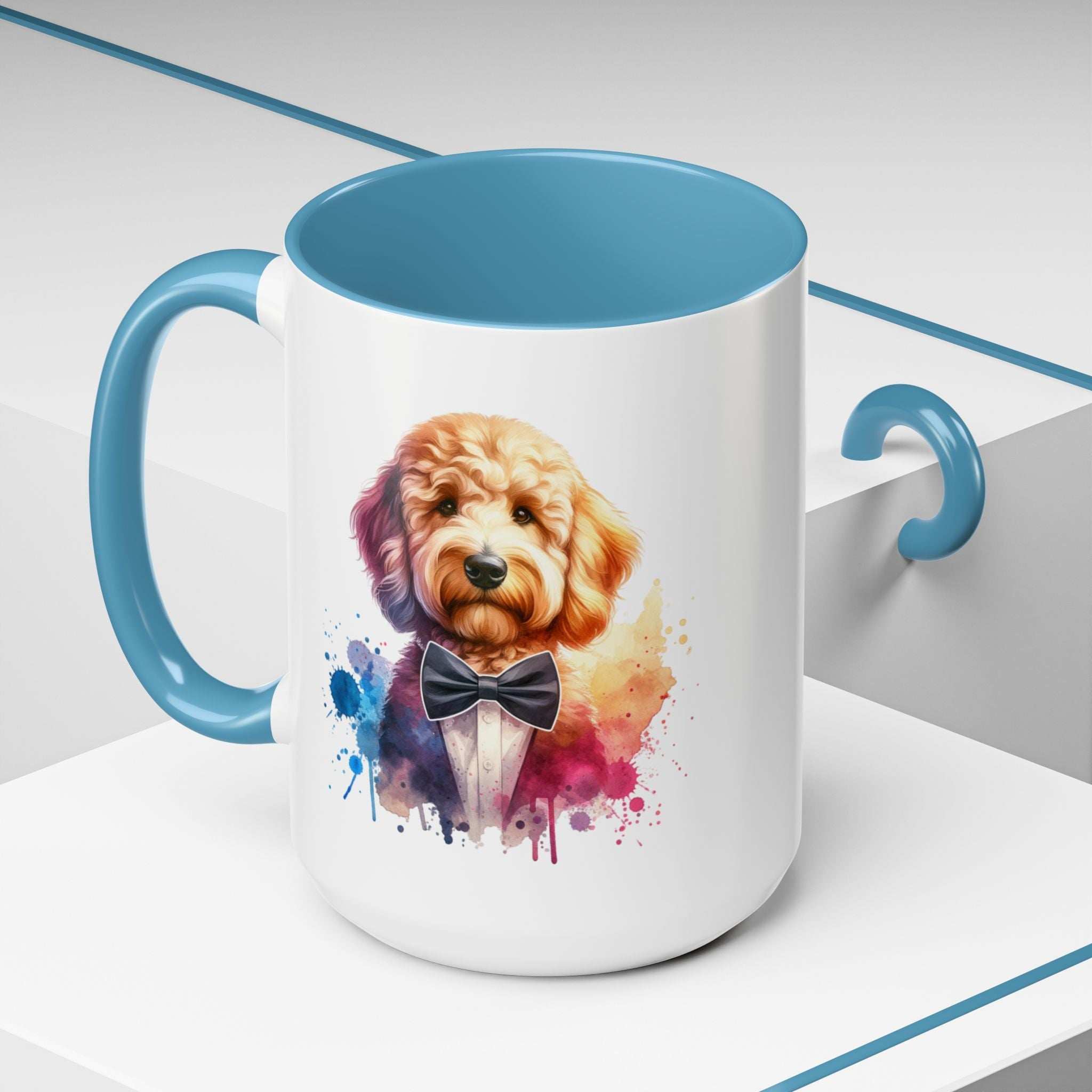 Watercolor Dog Lover Coffee Mug - 11oz & 15oz Accent Mugs for Pet Owners