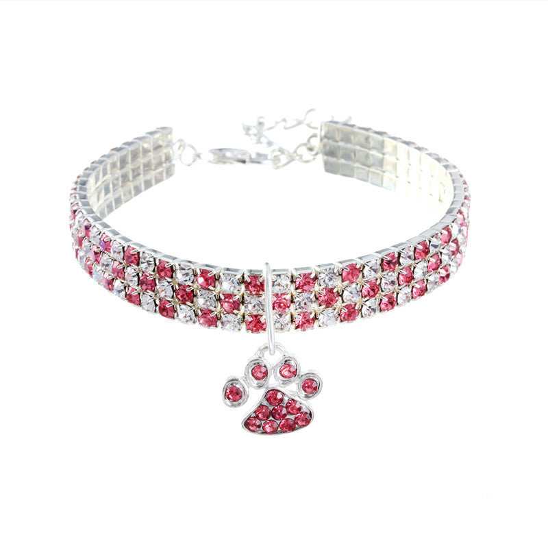 Diamond Mixed Color Dogs And Cats Necklace Ornament Pet Collar
