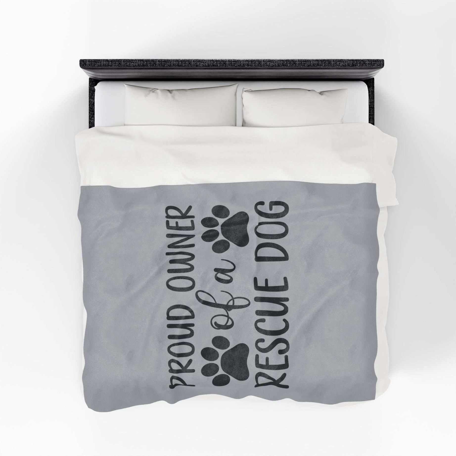 Proud Owner of a Rescue Dog Velveteen Plush Blanket - Cozy Pet Lover Gift
