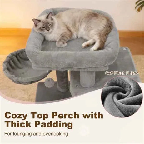 Cat Tree Multi-Level - 2-Tier Condo with Sisal Posts and Anti-Tip