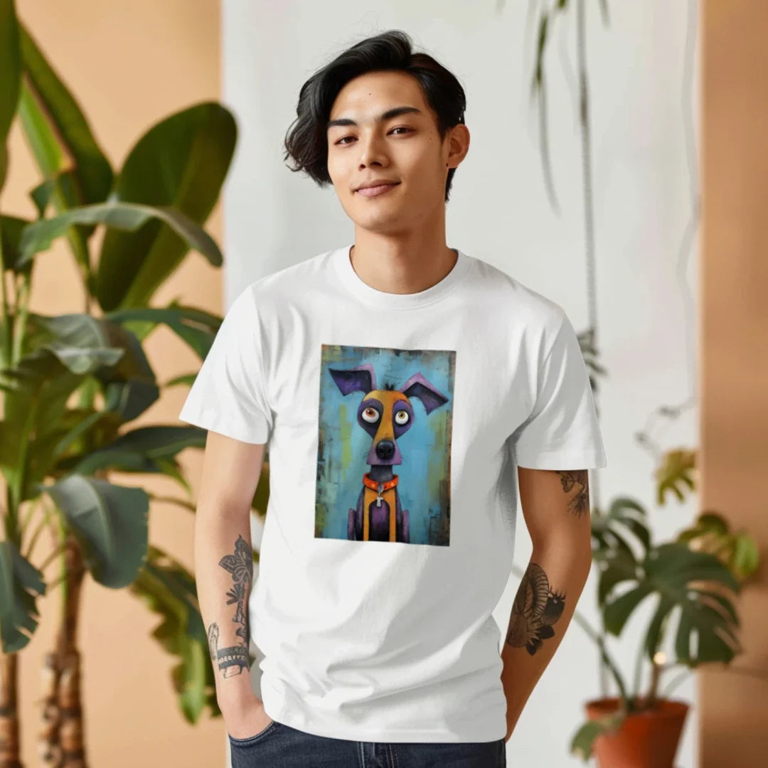 Dog T-Shirt - Quirky Dog Art Graphic Tee Comfort Colors