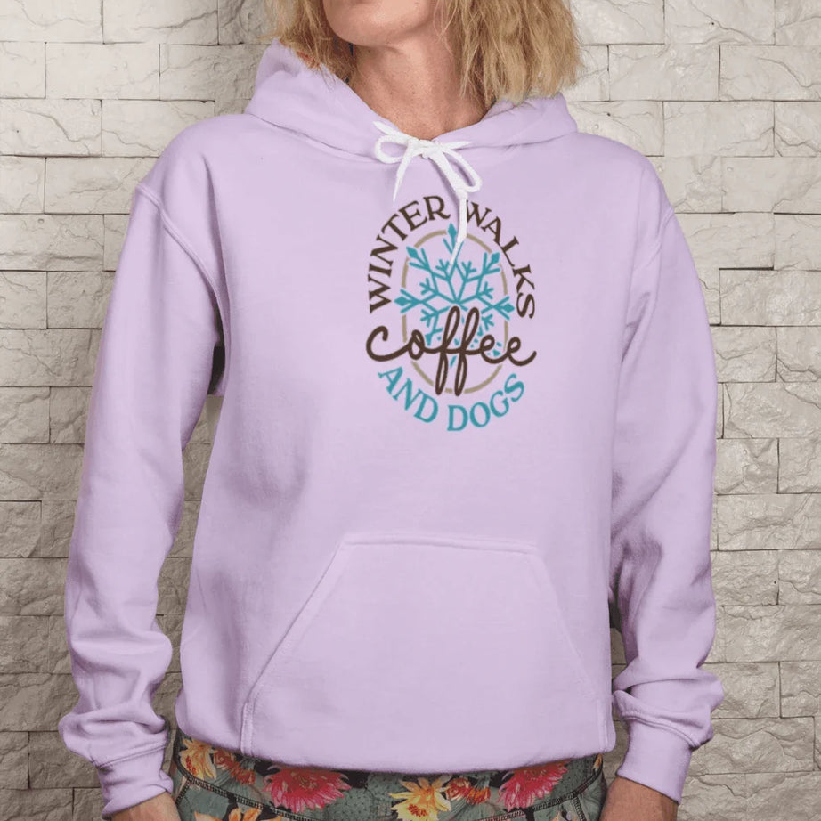 Winter Walk Coffee Hoodie Sweatshirt - Cozy Coffee Lover