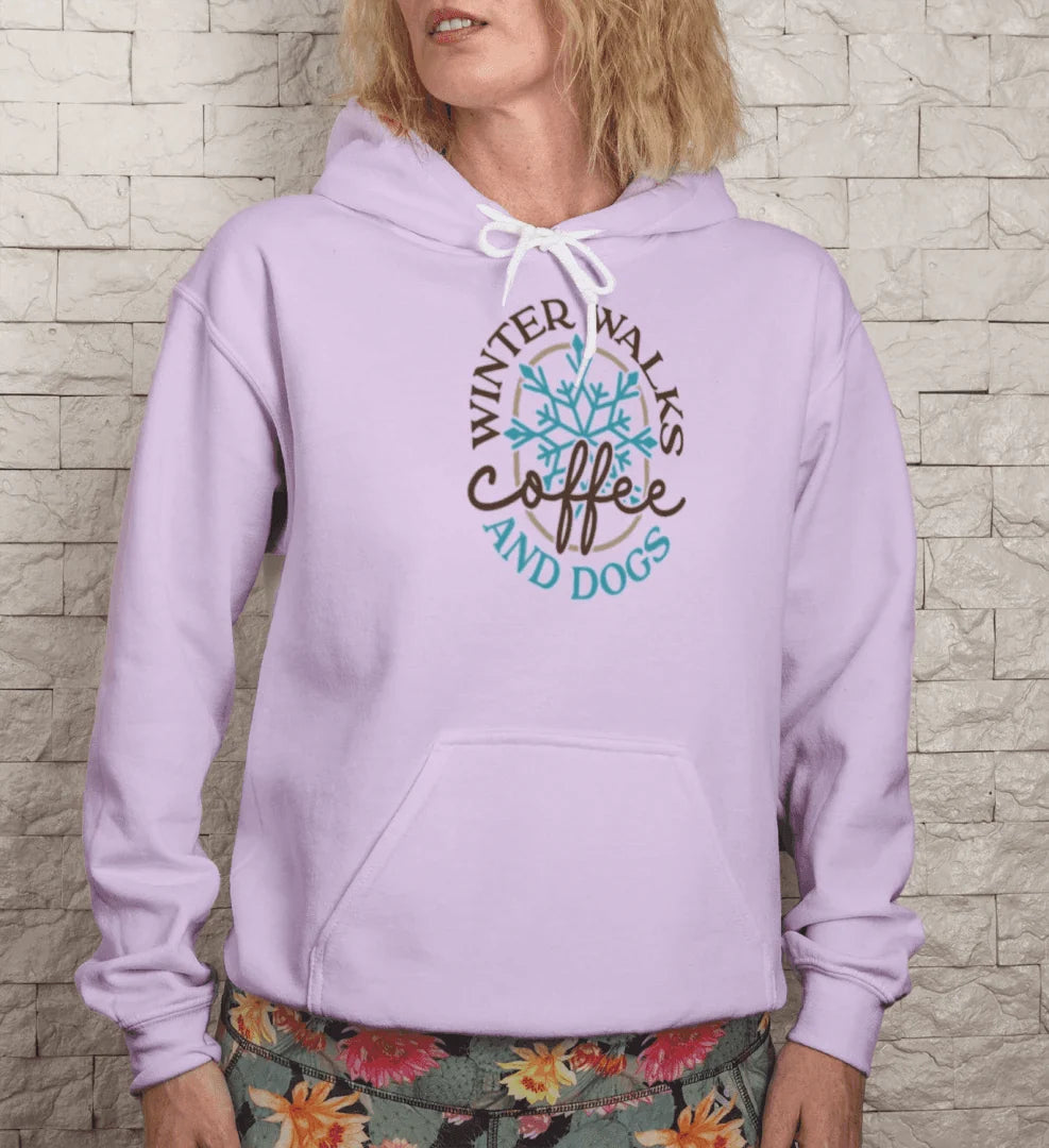 Winter Walk Coffee Hoodie Sweatshirt - Cozy Coffee Lover