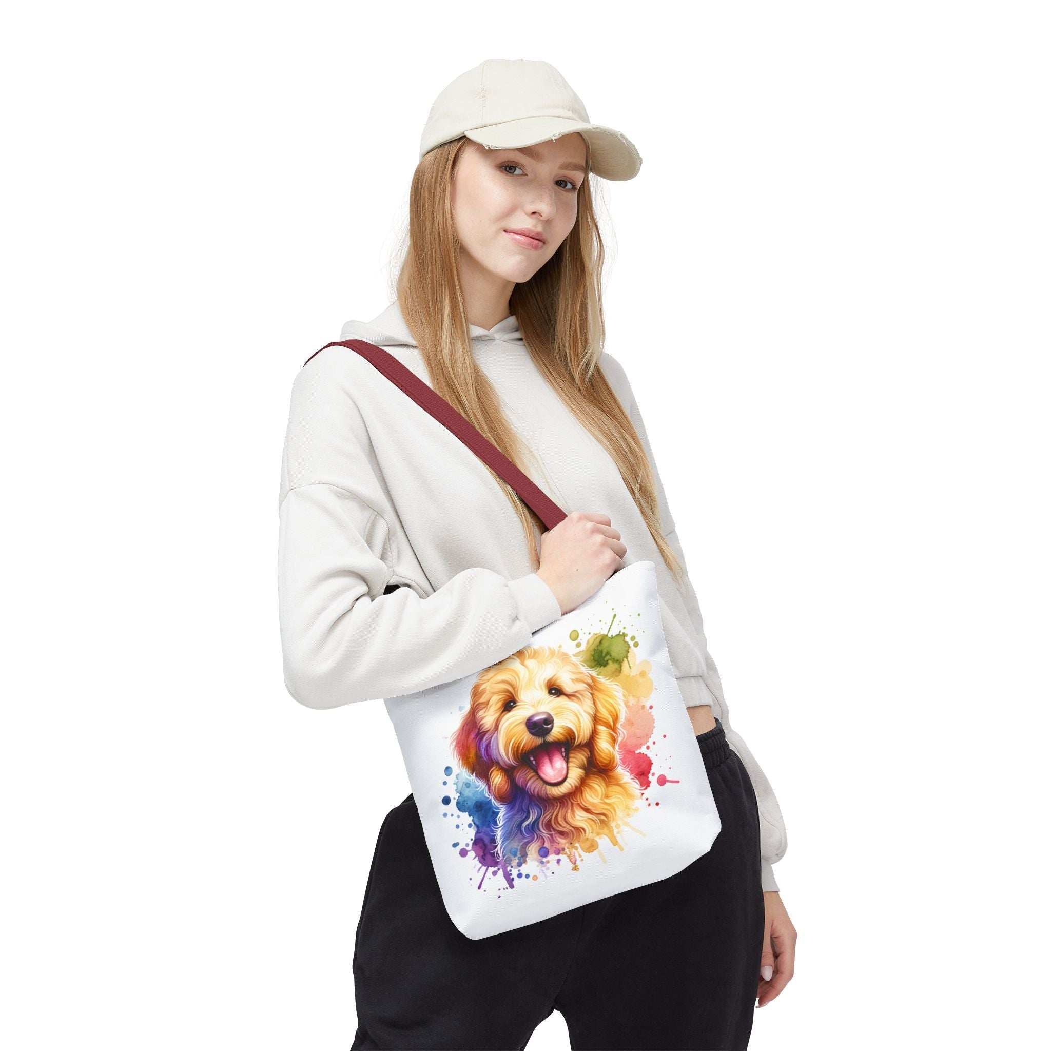 Colorful Goldendoodle Dog Lover Tote Bag - Fun Pet Art for All Occasions