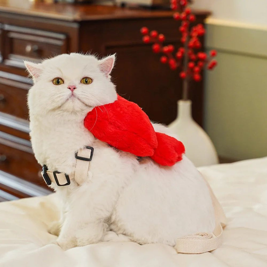 Bow Backpack Harness - Cute Pet Chest Strap Leash Set