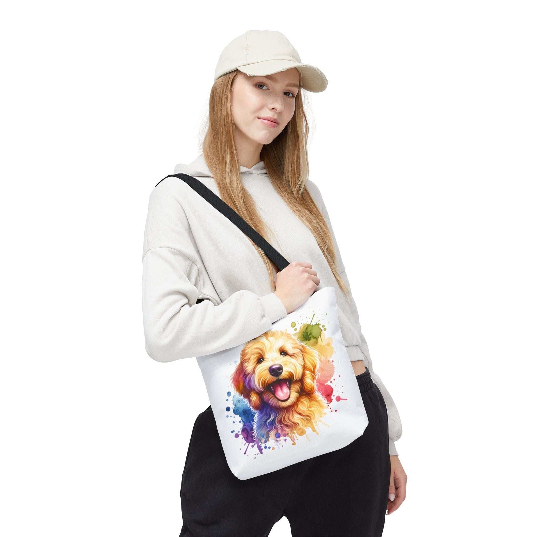 Colorful Goldendoodle Dog Lover Tote Bag - Fun Pet Art for All Occasions