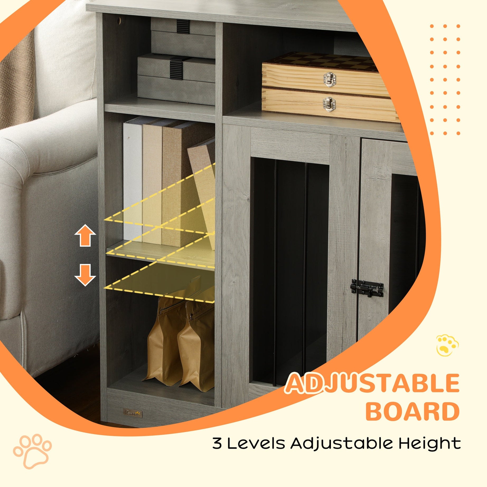 Paws & Storage Crate - 47" Dog Furniture Table