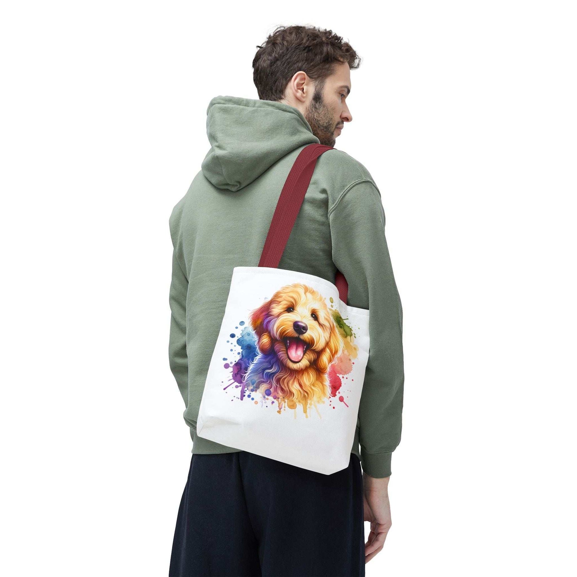 Colorful Goldendoodle Dog Lover Tote Bag - Fun Pet Art for All Occasions