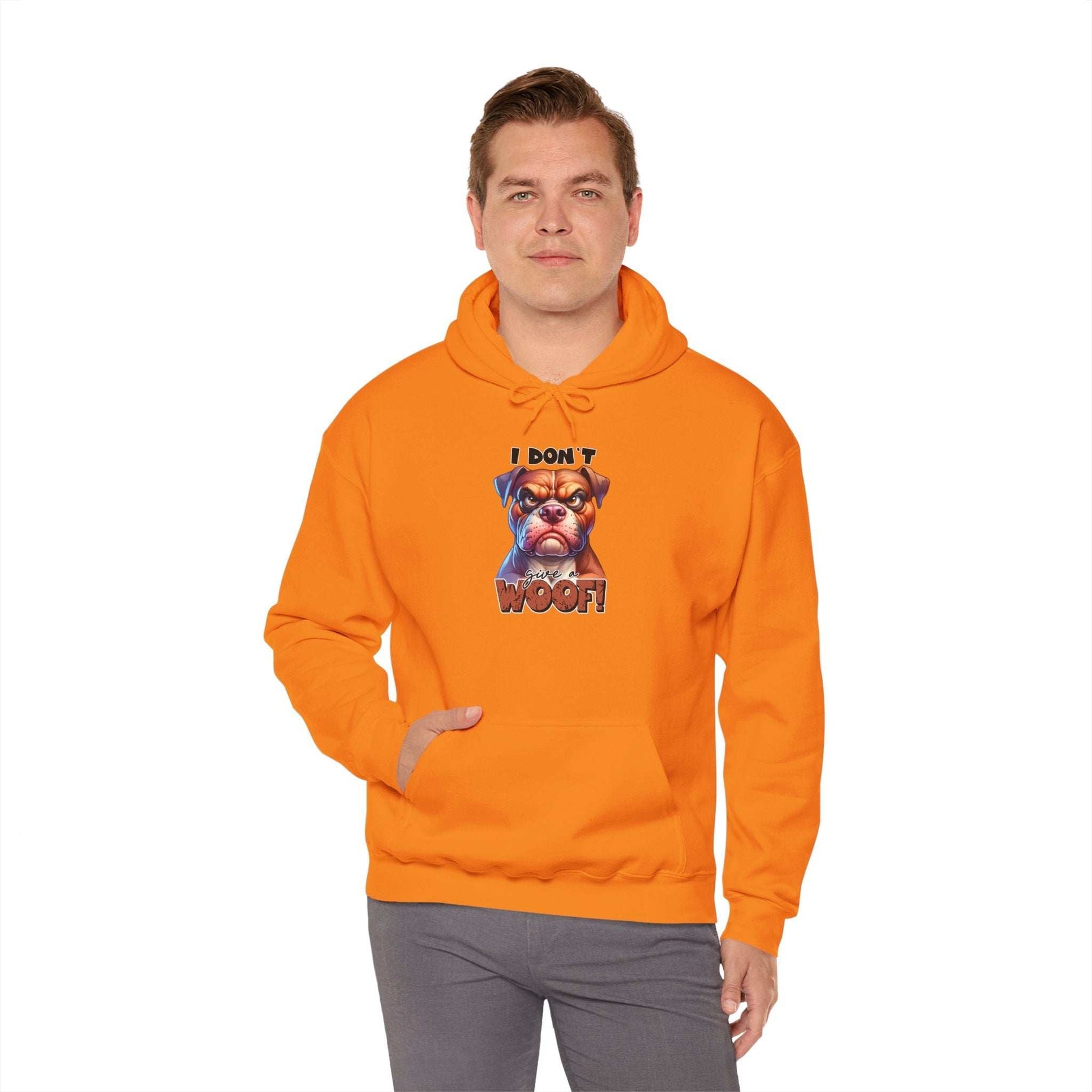Fun Dog-Themed Unisex Hoodie - "I Don't Give a Woof"