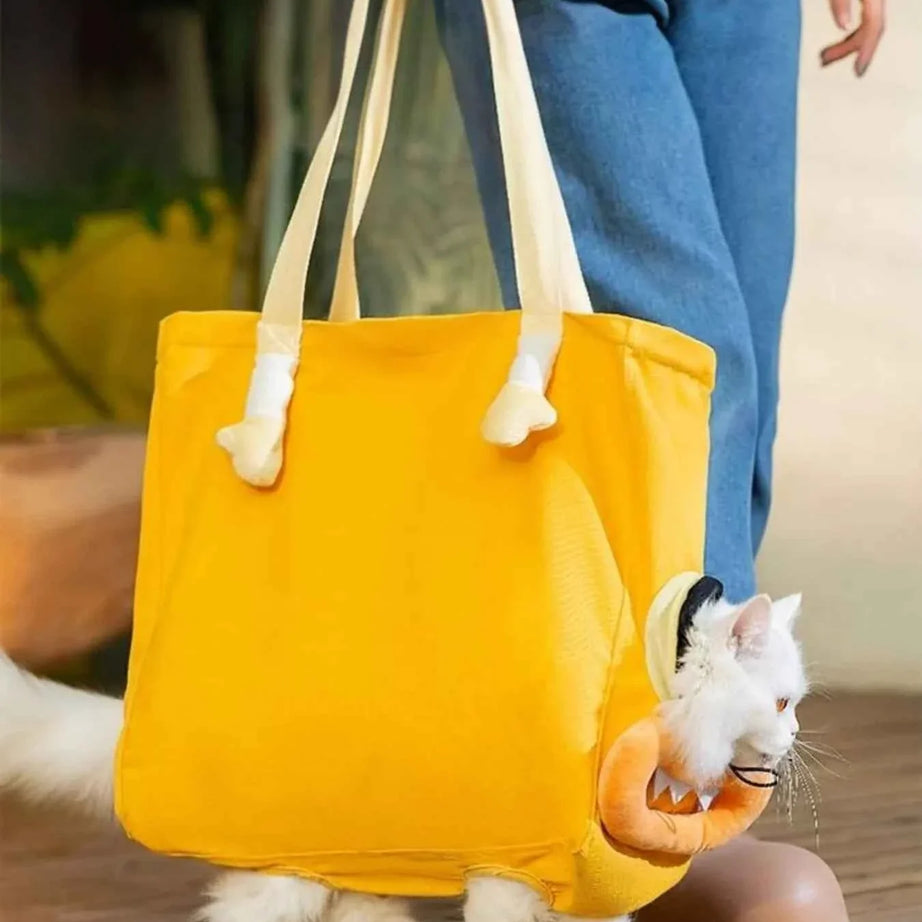 Portable Pet Bag - Breathable Canvas Carrier