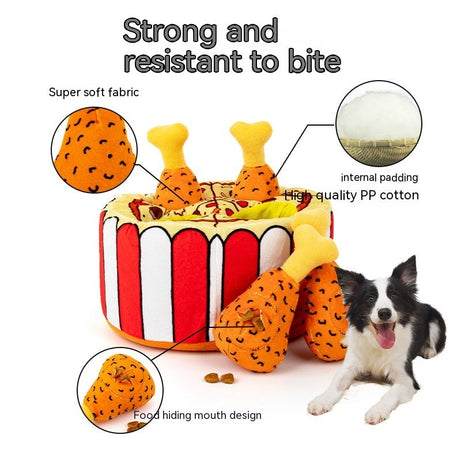 Interactive Chicken Leg Puzzle Dog Toy with Sound