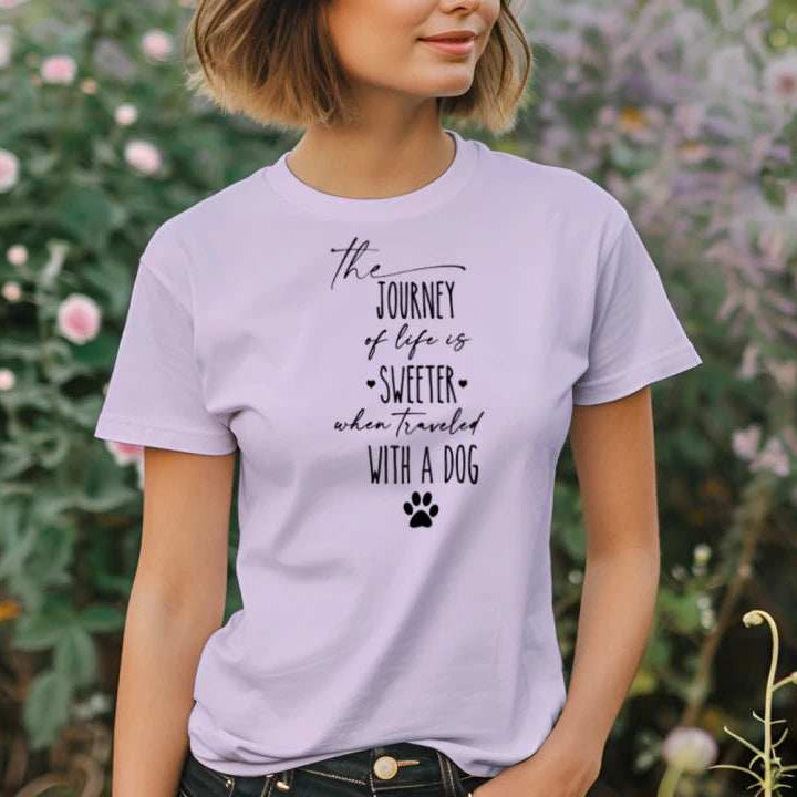 Journey of Life with a Dog T-Shirt - Dog Parent Adventure