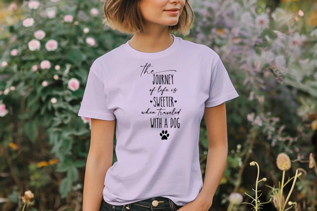 Journey of Life with a Dog T-Shirt - Dog Parent Adventure