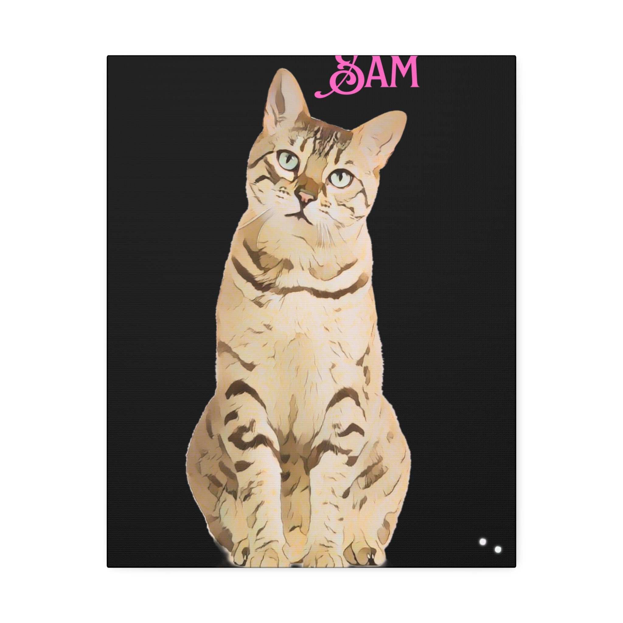 PAW-sonalized Black Canvas Print | Upload Photo~Choose size