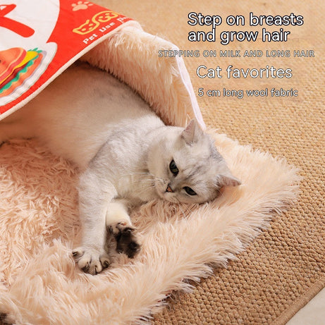 Cat Nest Snack Box Shaped - Fully Enclosed Cozy Cave Bed
