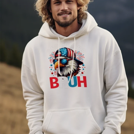 Comfort Colors Hoodie - Cool Eagle 250 Years BRUH