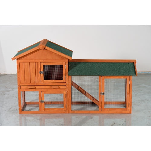 Rabbit Hutch - 2-Story Outdoor Wooden Cage