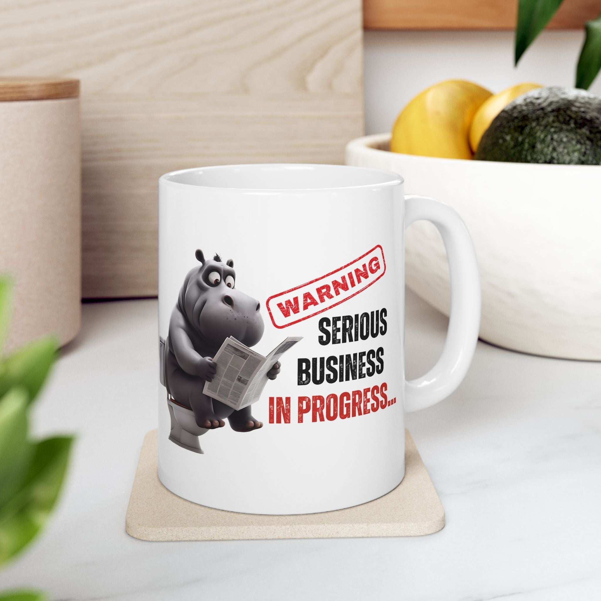 Funny Toilet Humor Ceramic Mug - 11oz & 15oz Coffee Cup for Adults