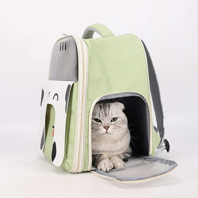 Large Capacity Backpack Portable Pet Bag Outdoor Travel