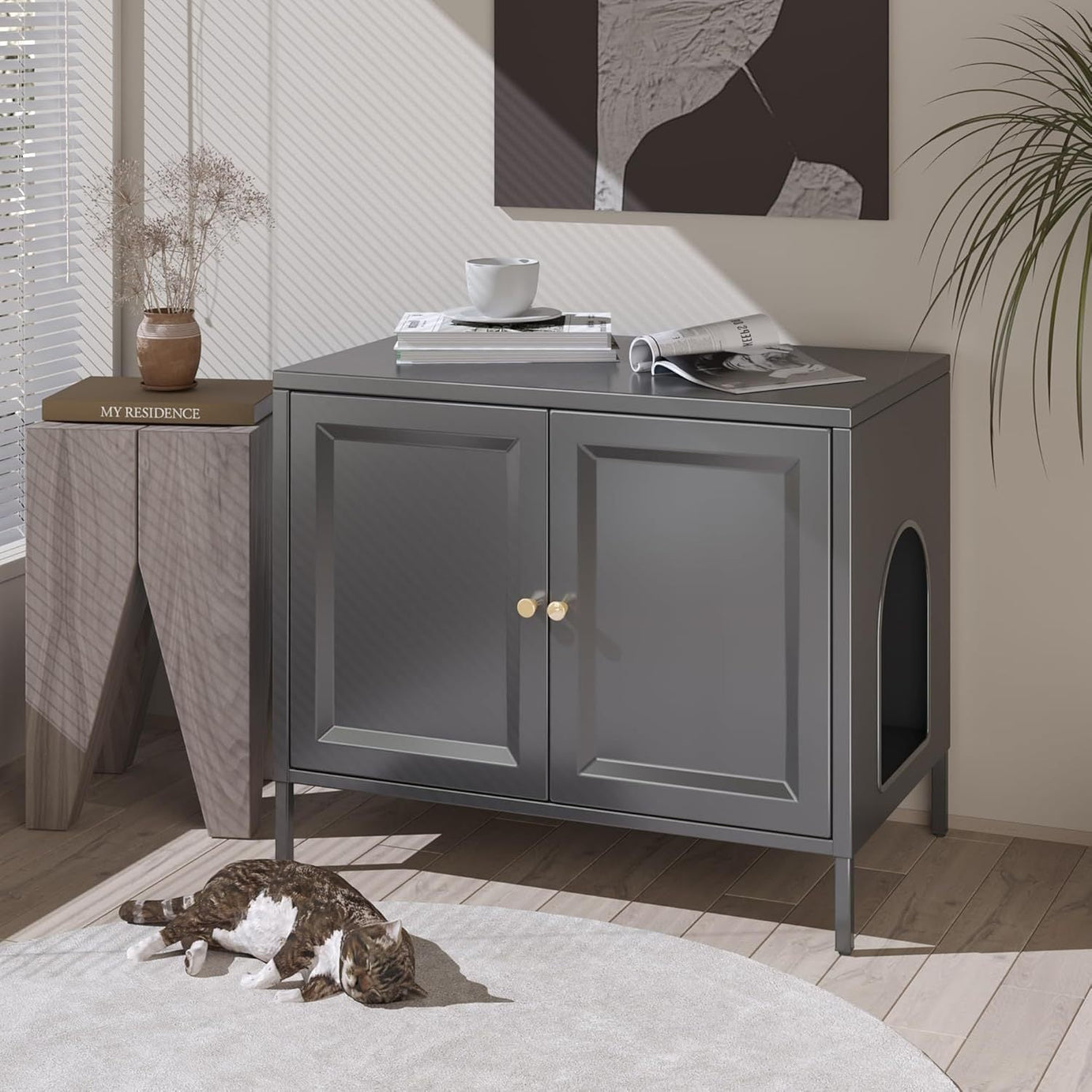 Hidden Barn Cabinet - Metal Cat Litter Box Enclosure