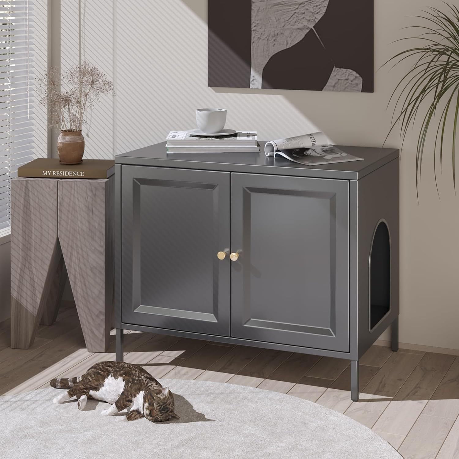 Hidden Barn Cabinet - Metal Cat Litter Box Enclosure
