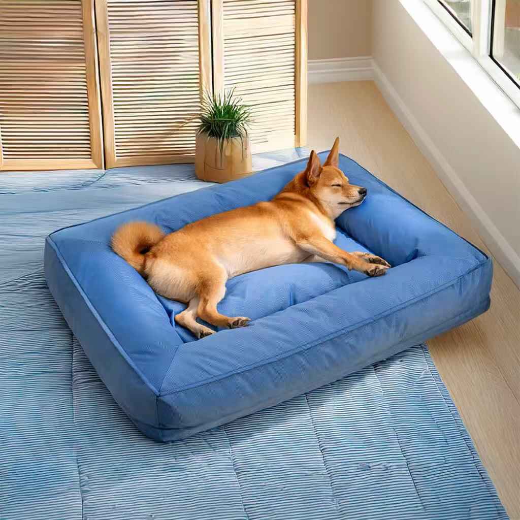 Orthopedic Support Dog Bed - Full Surround Bolster Ground Mat